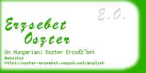 erzsebet oszter business card